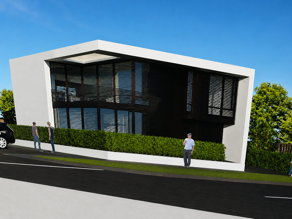 Artist's impression of a privacy hedge for a new build NZ